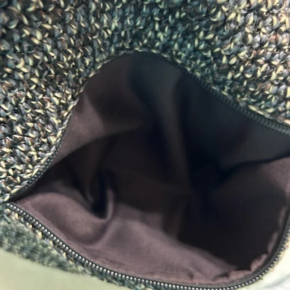 The Sak Black Knit Crochet Shoulder Bag With Charms Resort Purse - Picture 5 of 10